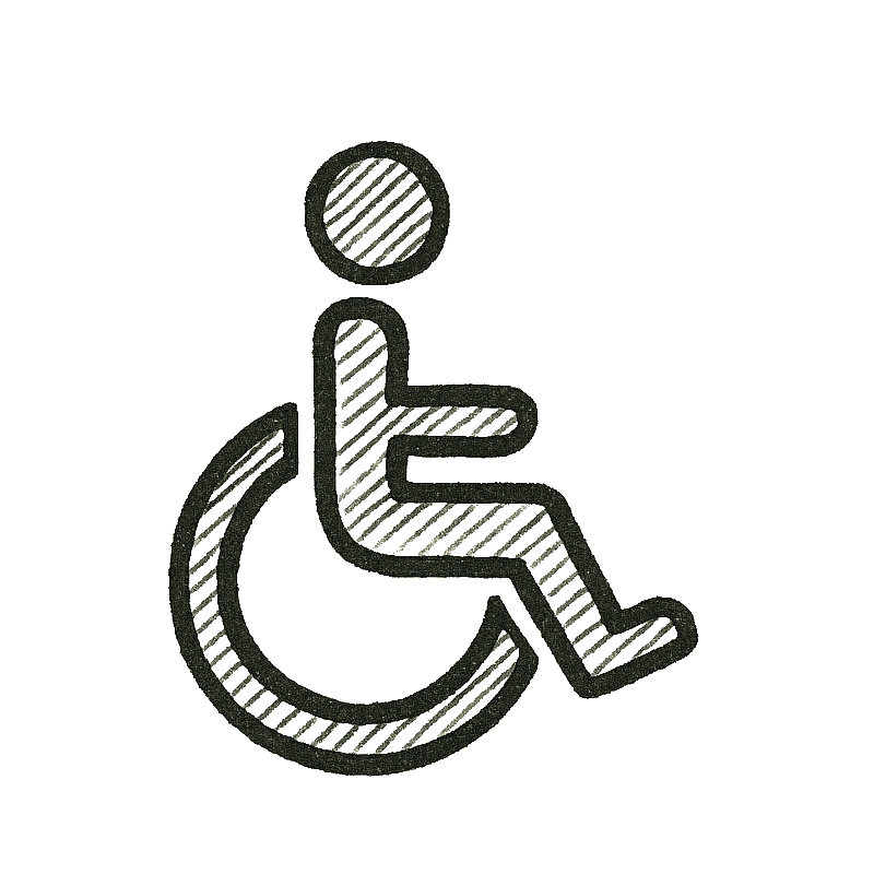 Icon representing accessibility details for Downtown