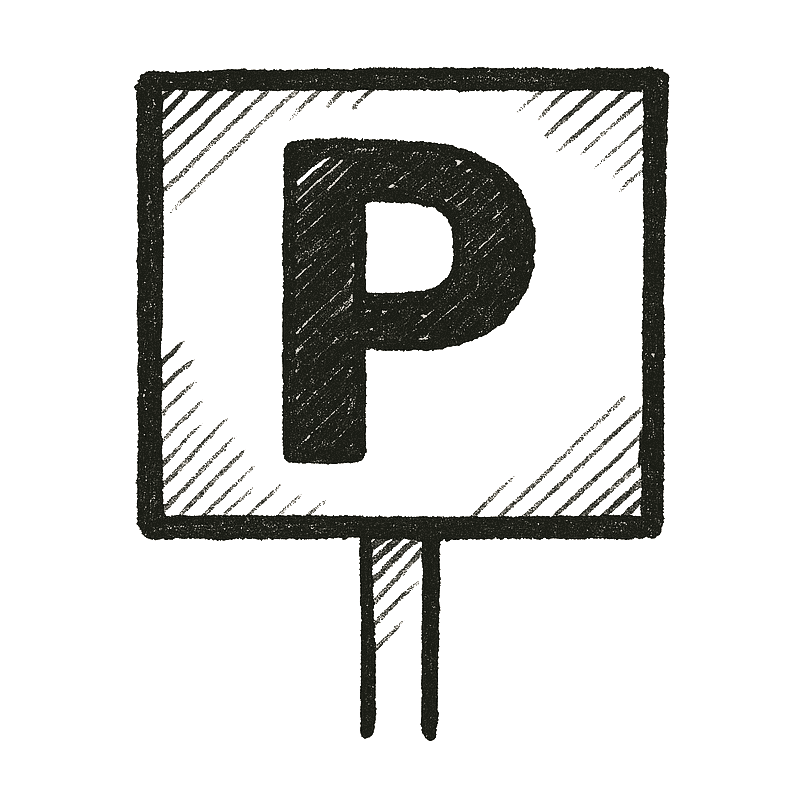 Icon representing parking information for Downtown